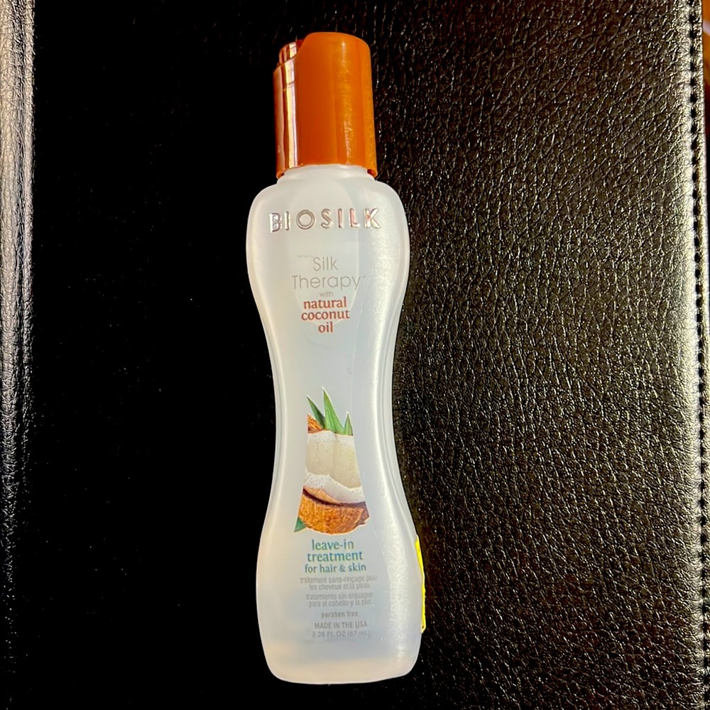 Biosilk Silk Therapy with natural coconut oil leave in treatment-NEW 2 bottles!!